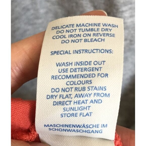 Boden Color Block T-shirt Dress Womens Size 10R Gray & Coral Minimalist Preppy - Picture 5 of 7